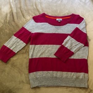JCPenny Cashmere Blend Pink Striped Sweater